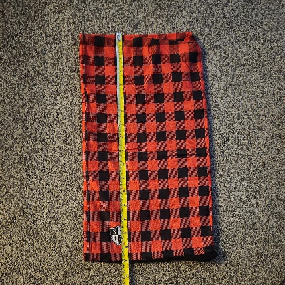 SA Frost Tech Fleece Face Shield in Lumberjack Red Plaid